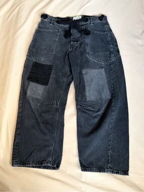 EUC We The Free Moxie Pull-On Barrel Jeans in Night Hawk Size 29